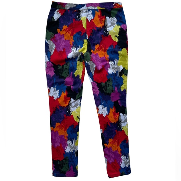 Kate Spade Saturday Abstract Colour Splatter Tapered Leg Pants Size 10 - Picture 4 of 16